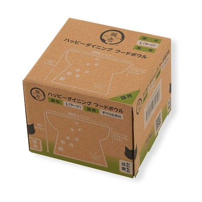 猫用 脚付フードボウル L 猫柄高さがあるので自然な姿勢で食べられます