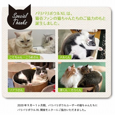 バリバリボウルXL 交換用つめとぎ 2個パック ライトブラウン大きな猫も