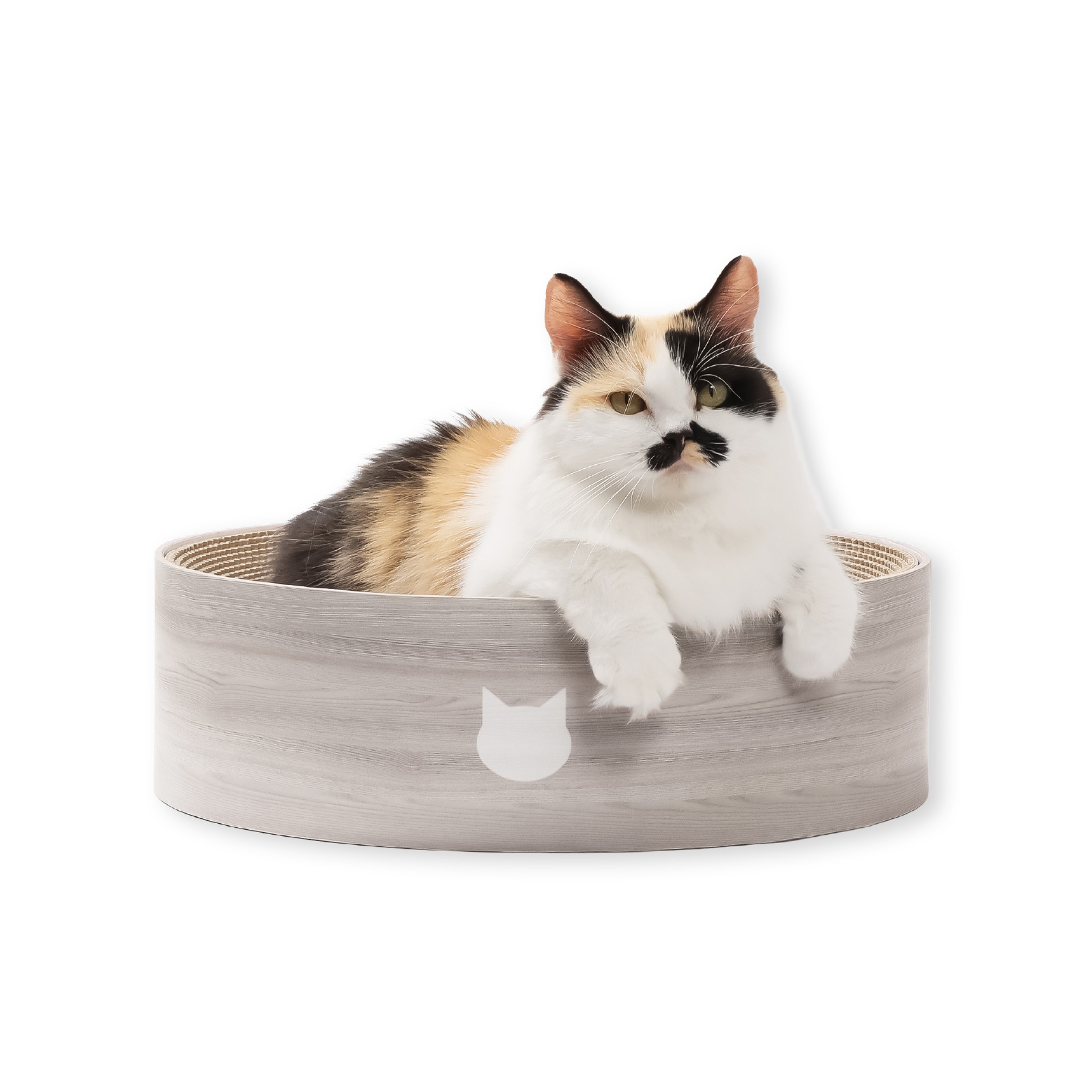 ＜猫壱＞爪とぎ　ダンボール爪とぎ　バリバリボウル　ナチュラル