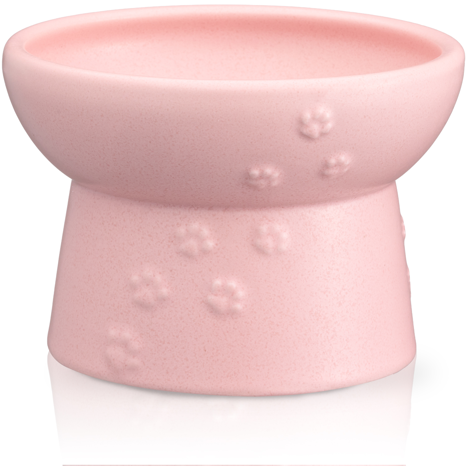 ＜猫壱＞猫用　脚付フードボウル　日本製　ピンク　メイン画像