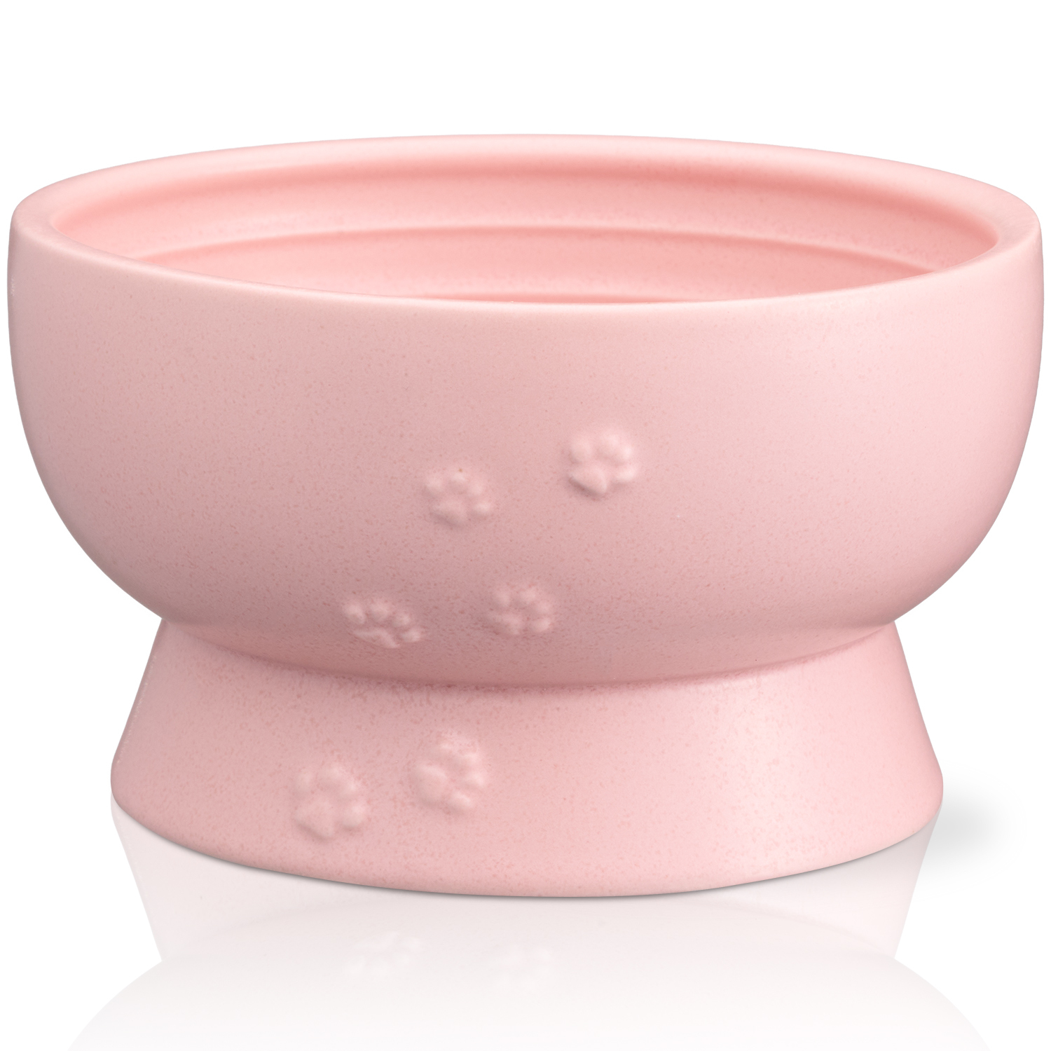 ＜猫壱＞猫用　脚付ウォーターボウル　日本製　ピンク　メイン画像