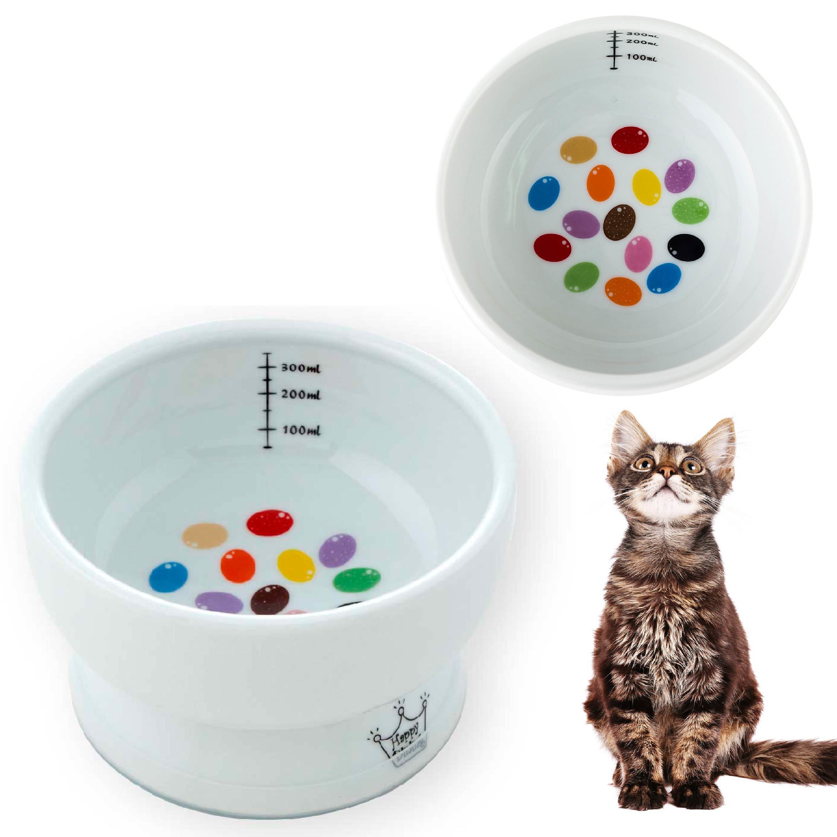 猫用 脚付ウォーターボウル ハイタイプ 猫柄高さがあるので自然な姿勢で水を飲めます | 猫壱（necoichi）